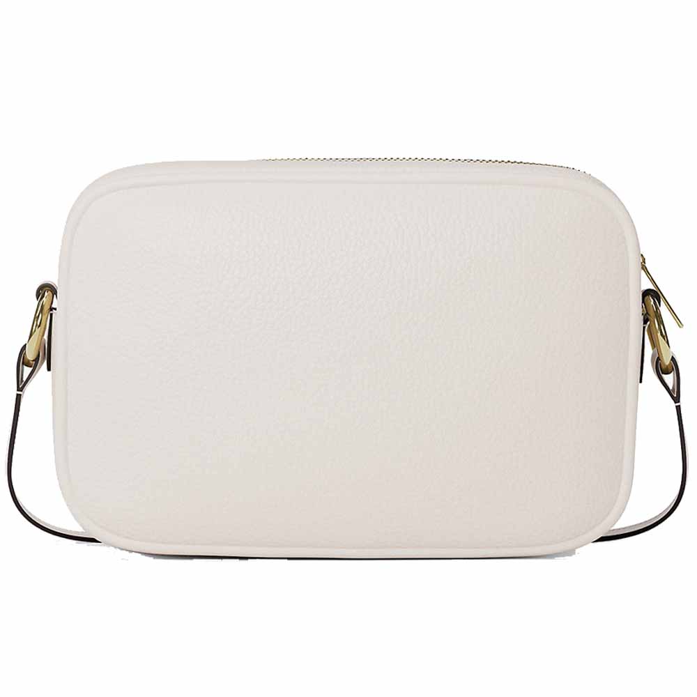 Michael Kors Jet Set Pebbled Leather Camera Crossbody Bag Light Cream # 35R6GTVC7L