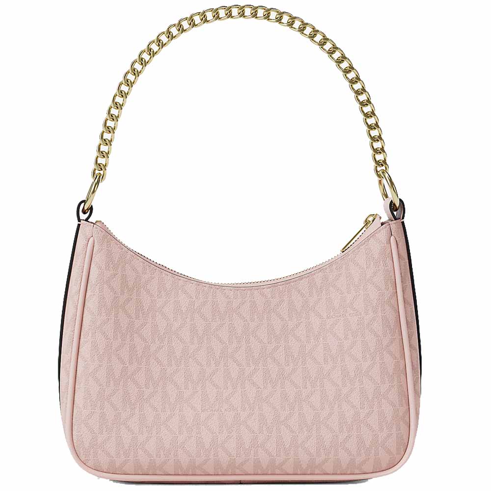 Michael Kors Jet Set Small Signature Logo Convertible Crossbody Bag Powder Blush Blush Pink # 35R6GTVC5V