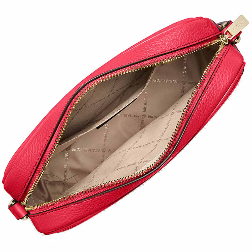 Michael Kors Jet Set Large Embellished Camera Crossbody Bag Dark Sangria Red # 35R6GTVC7V