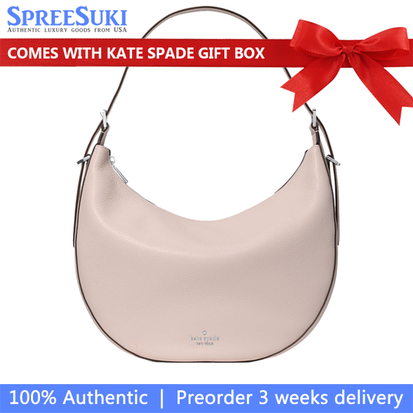 Kate Spade Nova Large Crescent Shoulder Bag Powdered Sugar Light pink # KM686