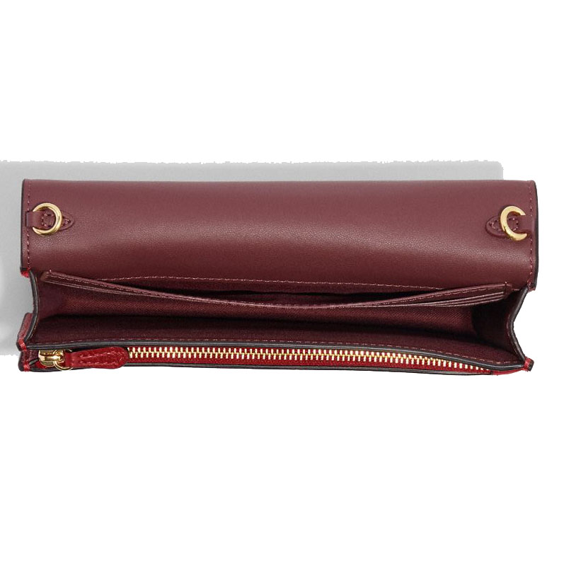 Coach Sling Bag Anna Foldover Clutch Crossbody Bag 1941 Red # CF470D1