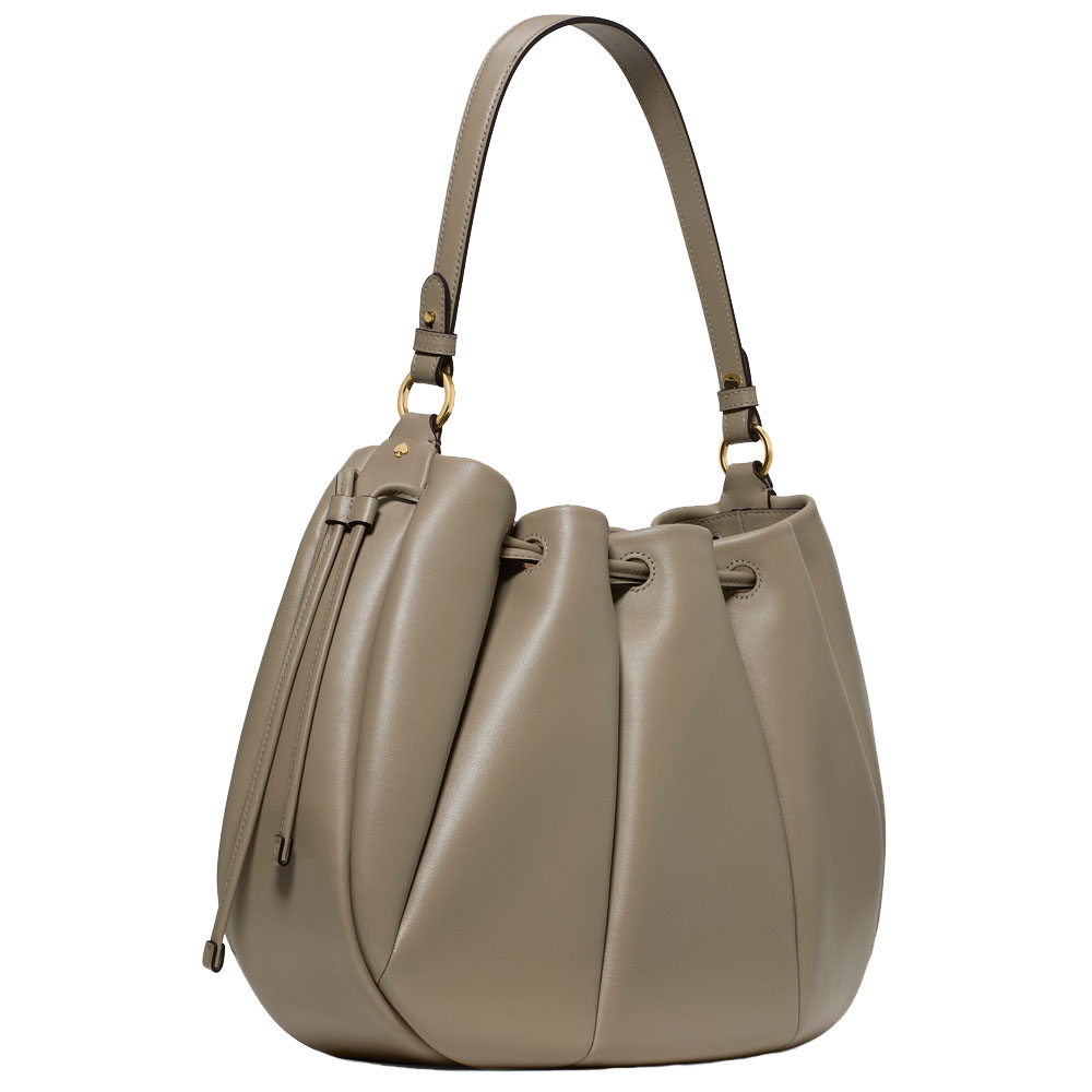 Kate Spade Pinch Shoulder Bag Oyster Shell Grey # KN639