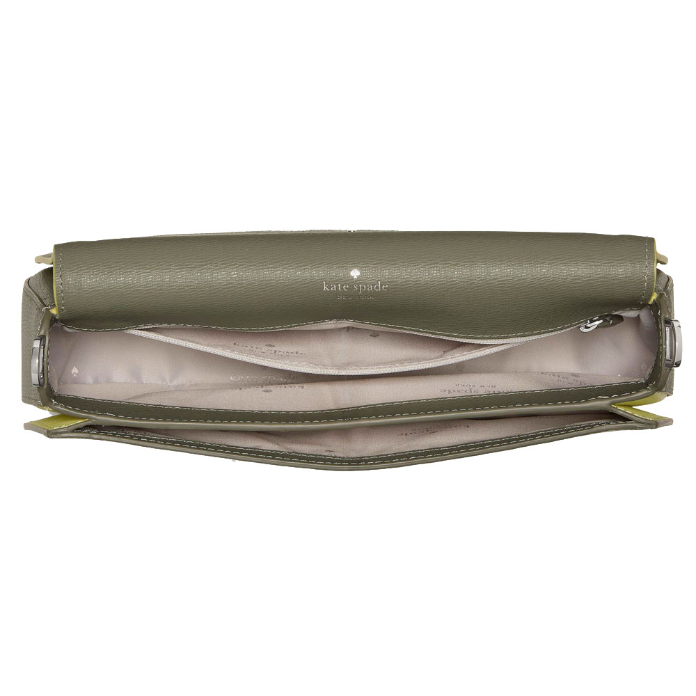 Kate Spade Quinn Floral Strap Shoulder Bag Dusky Pine Multi Army Green # KO151