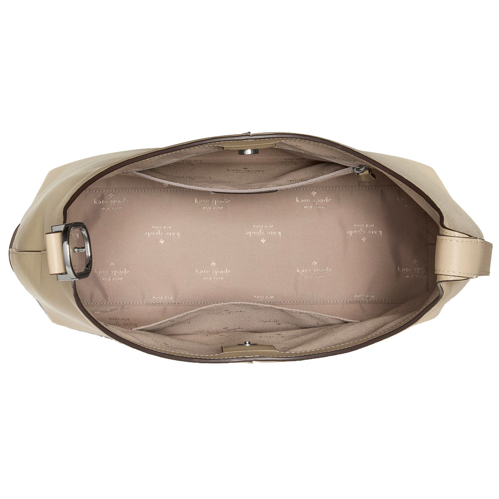 Kate Spade 454 Suede Fringe Large Shoulder Bag Light Sand # KN584