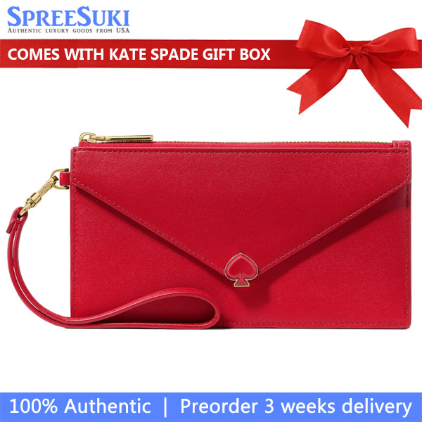 Kate Spade Yours Truly Envelope Wristlet Cherry Rouge Red # KN781
