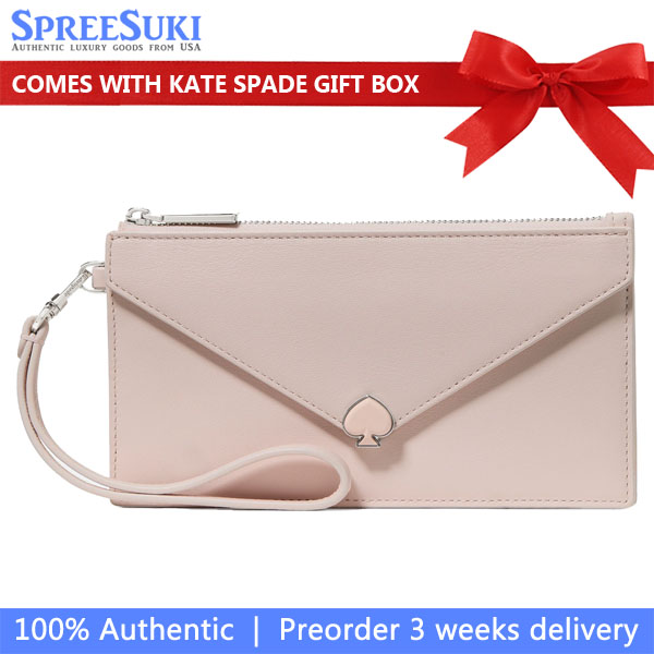 Kate Spade Yours Truly Envelope Wristlet Powdered Sugar Champagne Pink # KN781