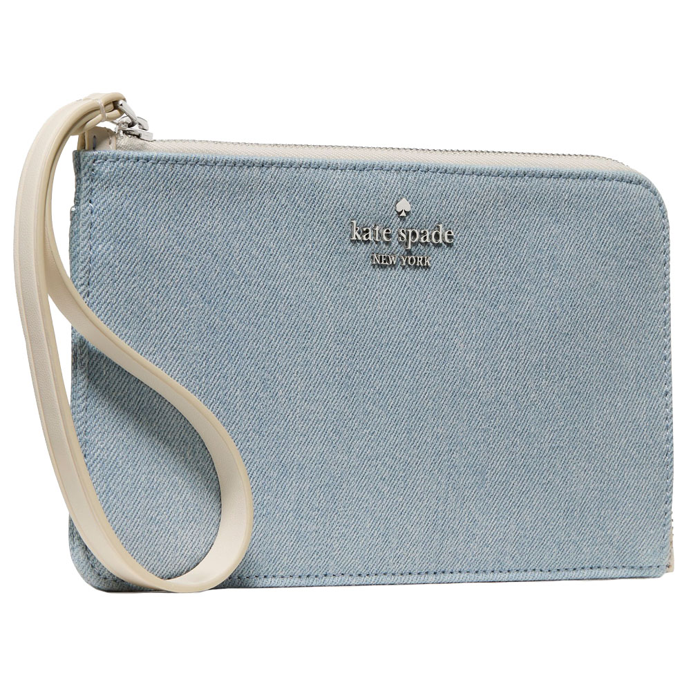 Kate Spade Lucy Denim Wristlet Blue Multicolor # KO111
