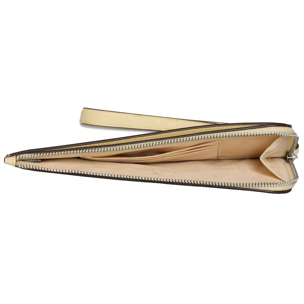 Kate Spade Lucy Floral Wristlet Lemon Fondant Light yellow # KO126