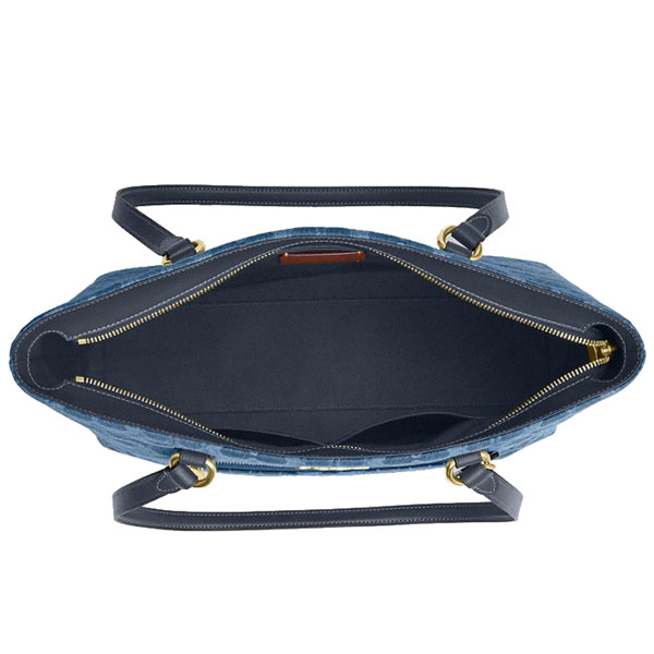 Coach Station Tote Bag In Signature Denim Indigo Blue Denim # CDB88