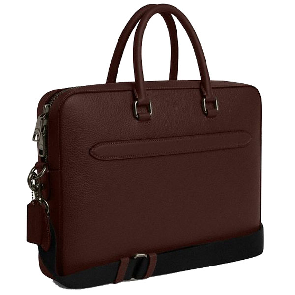 Coach Ethan Slim Brief Gunmetal Maple Dark Brown # CR272