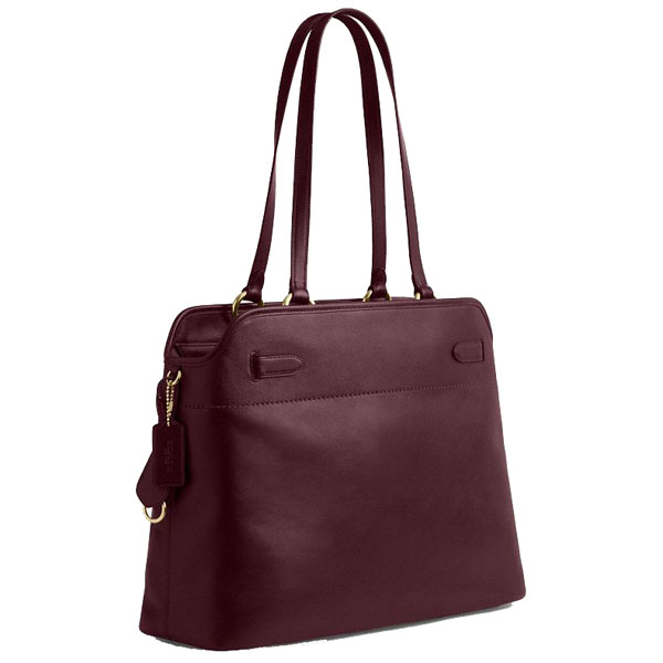 Coach Easton Tote Bag Dark Wine Maroon # CCZ07