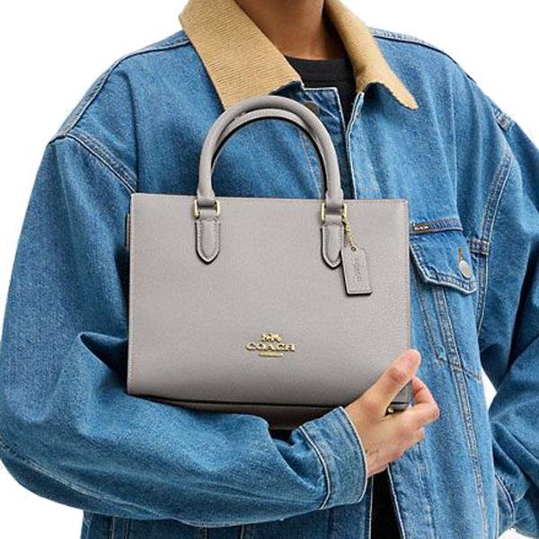 Coach Maggie Small Tote Bag Dove Grey Light Grey # CY668