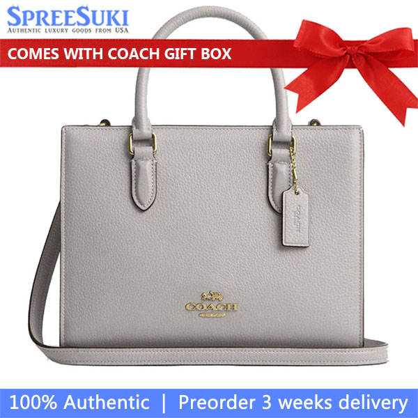 Coach Maggie Small Tote Bag Dove Grey Light Grey # CY668