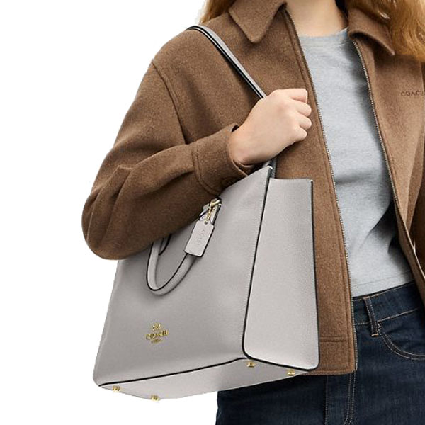 Coach Maggie Tote Bag Dove Grey Light Grey # CY666