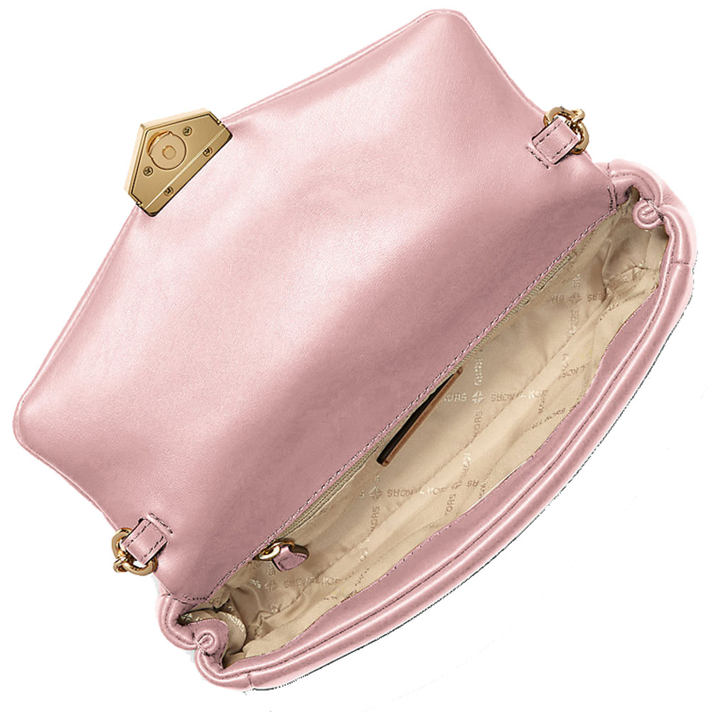 Michael Kors Soho Small Convertible Shoulder Bag Powder Blush Blush Pink # 35S6G1SC1Y