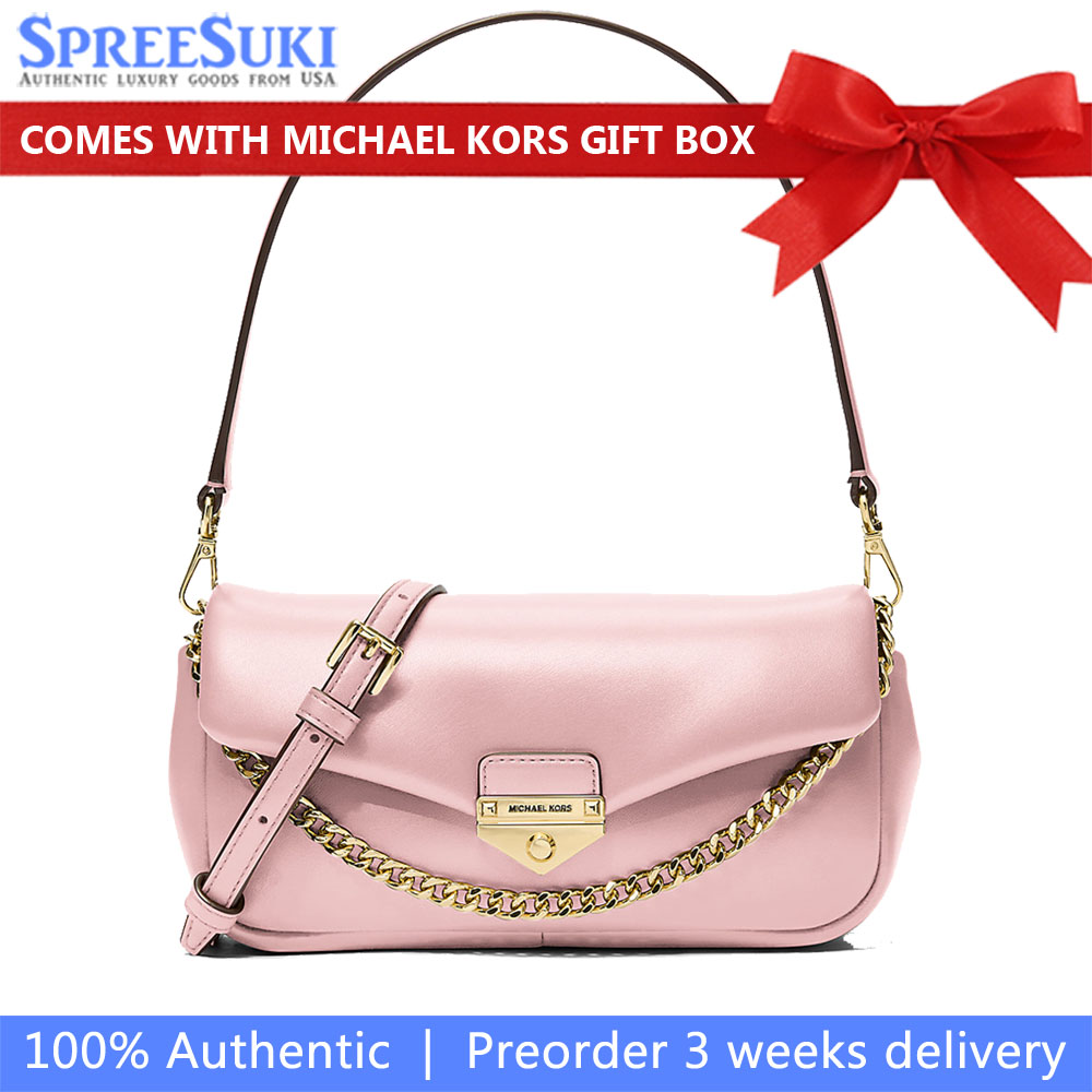 Michael Kors Soho Small Convertible Shoulder Bag Powder Blush Blush Pink # 35S6G1SC1Y