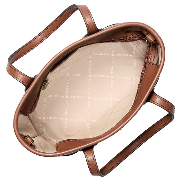 Michael Kors Eva Extra-Small Printed Signature Logo Convertible Tote Bag Brown # 35S6GV0T0V