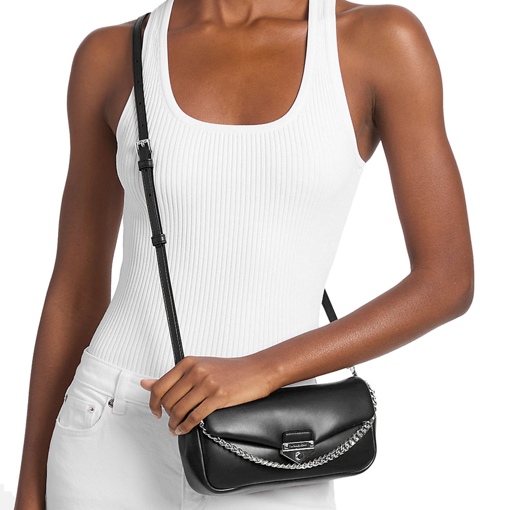 Michael Kors Soho Small Convertible Crossbody Bag Black # 35S6S1SC1Y