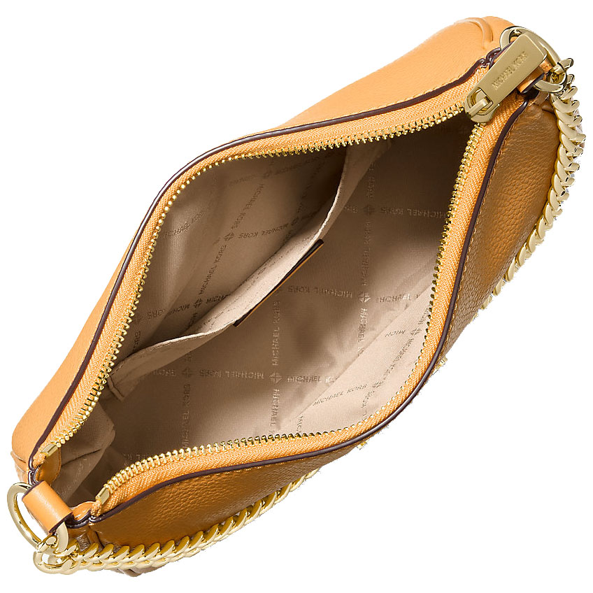 Michael Kors Jet Set Large Pebbled Leather Convertible Crossbody Bag Radiant Orange # 35R6GTVC2L