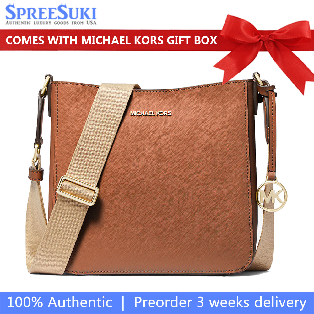 Michael Kors Sling Bag Crossbody Jet Set Travel Small Messenger Bag Luggage Brown # 35S4GTVC5L