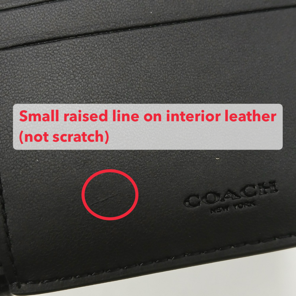 Coach Men Compact Id Wallet In Signature Charcoal Black # CW380D1
