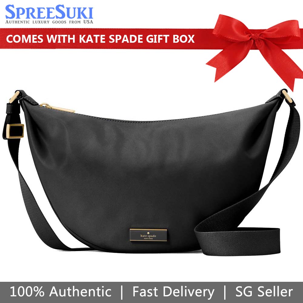 Kate Spade Carter Nylon Medium Sling Bag Black # KL966