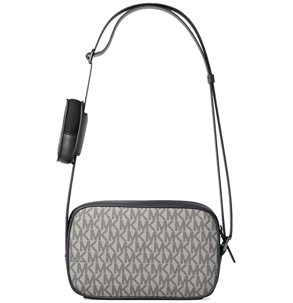 Michael Kors Cooper Small Signature Logo Camera Crossbody Bag With Pouch Black Multi # 37S6LCOC0B