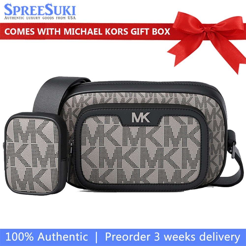 Michael Kors Cooper Small Signature Logo Camera Crossbody Bag With Pouch Black Multi # 37S6LCOC0B