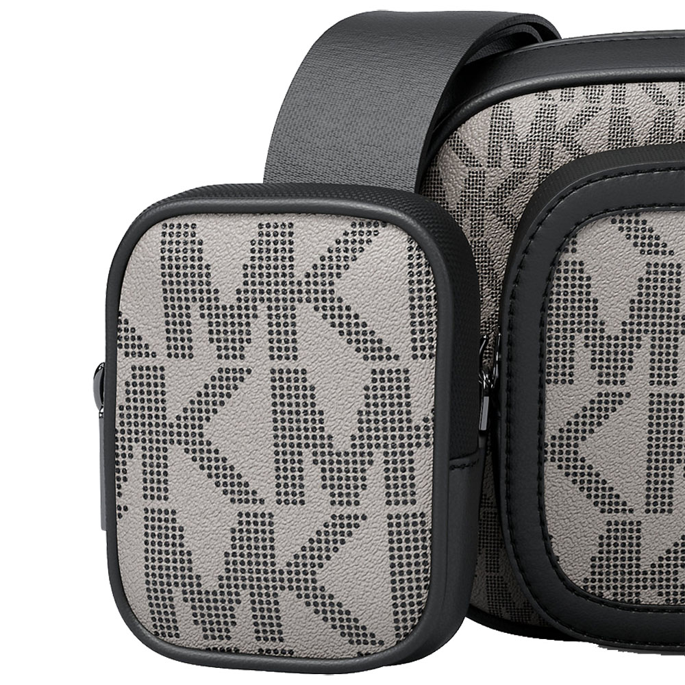 Michael Kors Cooper Small Signature Logo Camera Crossbody Bag With Pouch Black Multi # 37S6LCOC0B