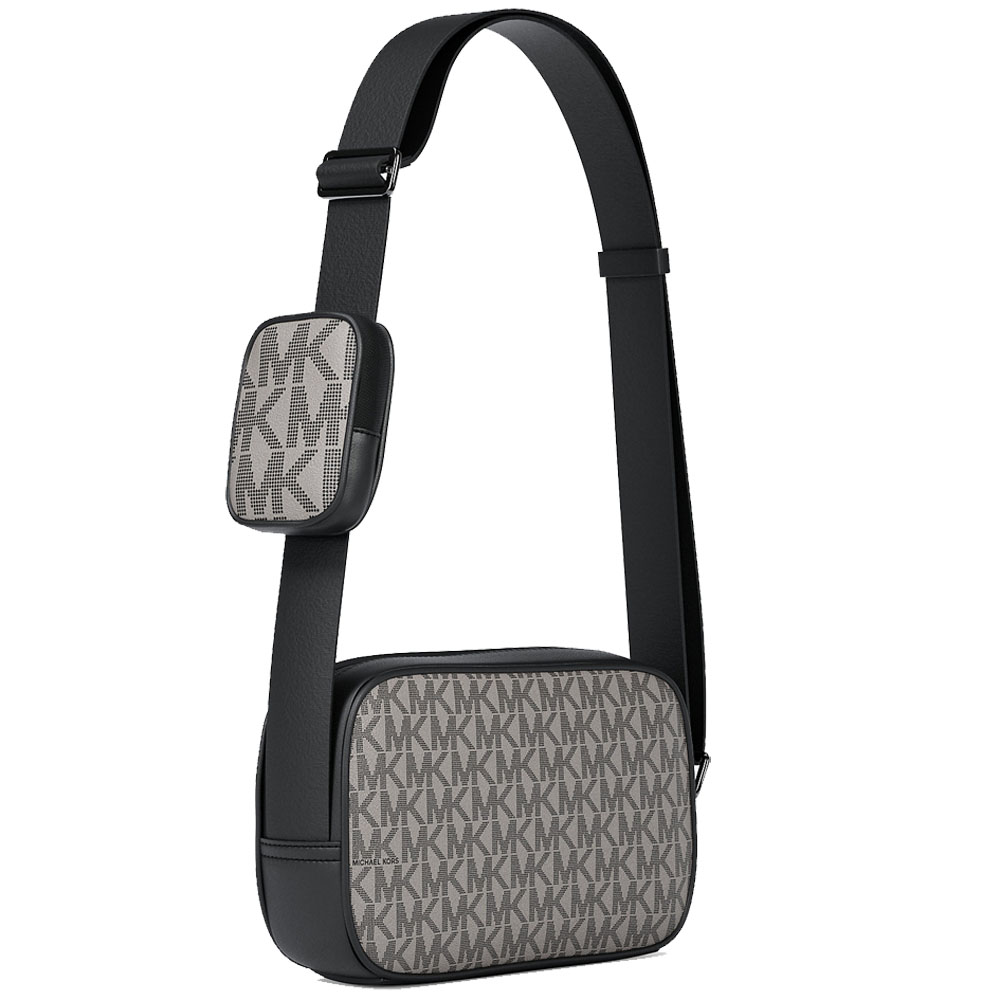 Michael Kors Cooper Small Signature Logo Camera Crossbody Bag With Pouch Black Multi # 37S6LCOC0B