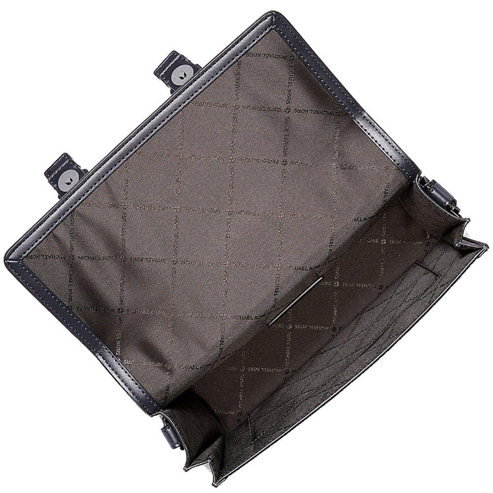 Michael Kors Cooper Signature Logo Trunk Crossbody Bag Admiral Pale Blue Navy Blue # 37F5LCOM1O