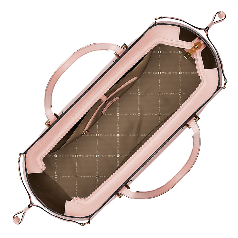 Michael Kors Voyager Large Saffiano Leather Tote Bag Powder Blush Blush Pink # 35R6GV6T7L