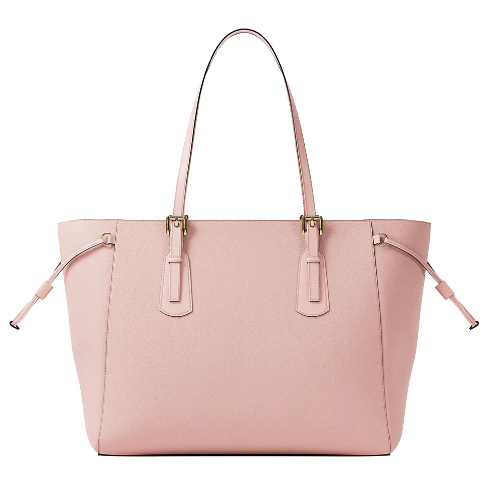 Michael Kors Voyager Large Saffiano Leather Tote Bag Powder Blush Blush Pink # 35R6GV6T7L