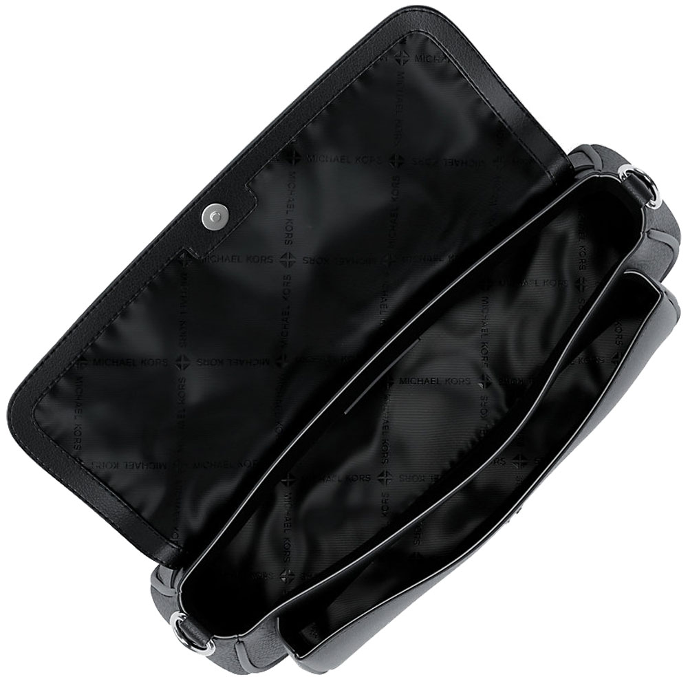 Michael Kors Jet Set Travenuel Small Pebbled Leather Crossbody Bag With Pouch Black # 35S6STVC0L