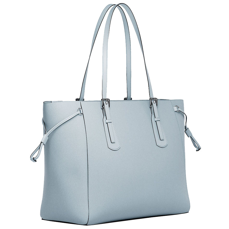 Michael Kors Voyager Large Saffiano Leather Tote Bag Pale Ocean Dusty Blue # 35R6SV6T7L