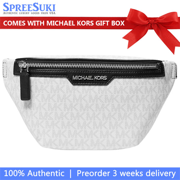 Michael Kors Cooper Mini Logo Belt Bag Bright White # 37T4LCOY1B