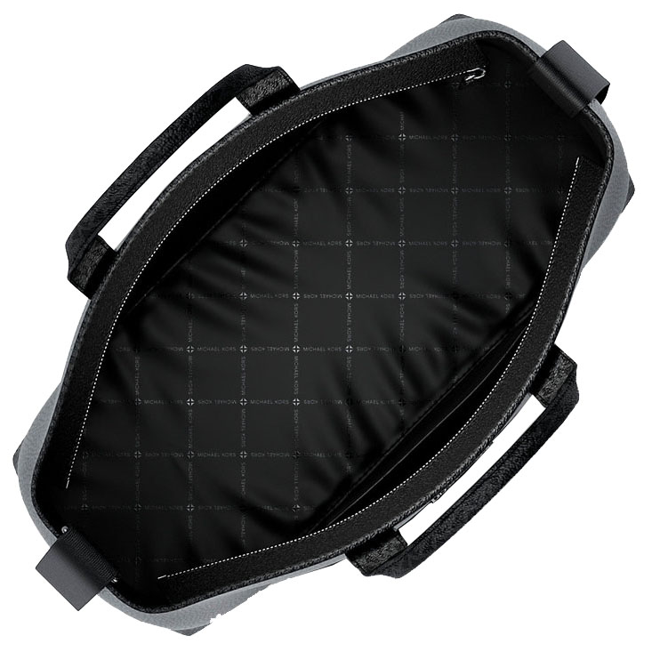 Michael Kors Cooper Medium Pebbled Leather And Signature Logo Tote Bag Black # 37S6LCOT7L