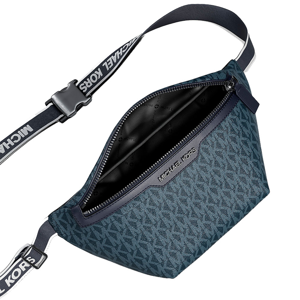 Michael Kors Cooper Mini Logo Belt Bag Admiral Pale Blue # 37T4LCOY1B