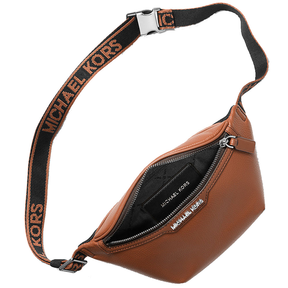 Michael Kors Cooper Small Leather Sling Pack Luggage Brown # 37T4LCOY1L