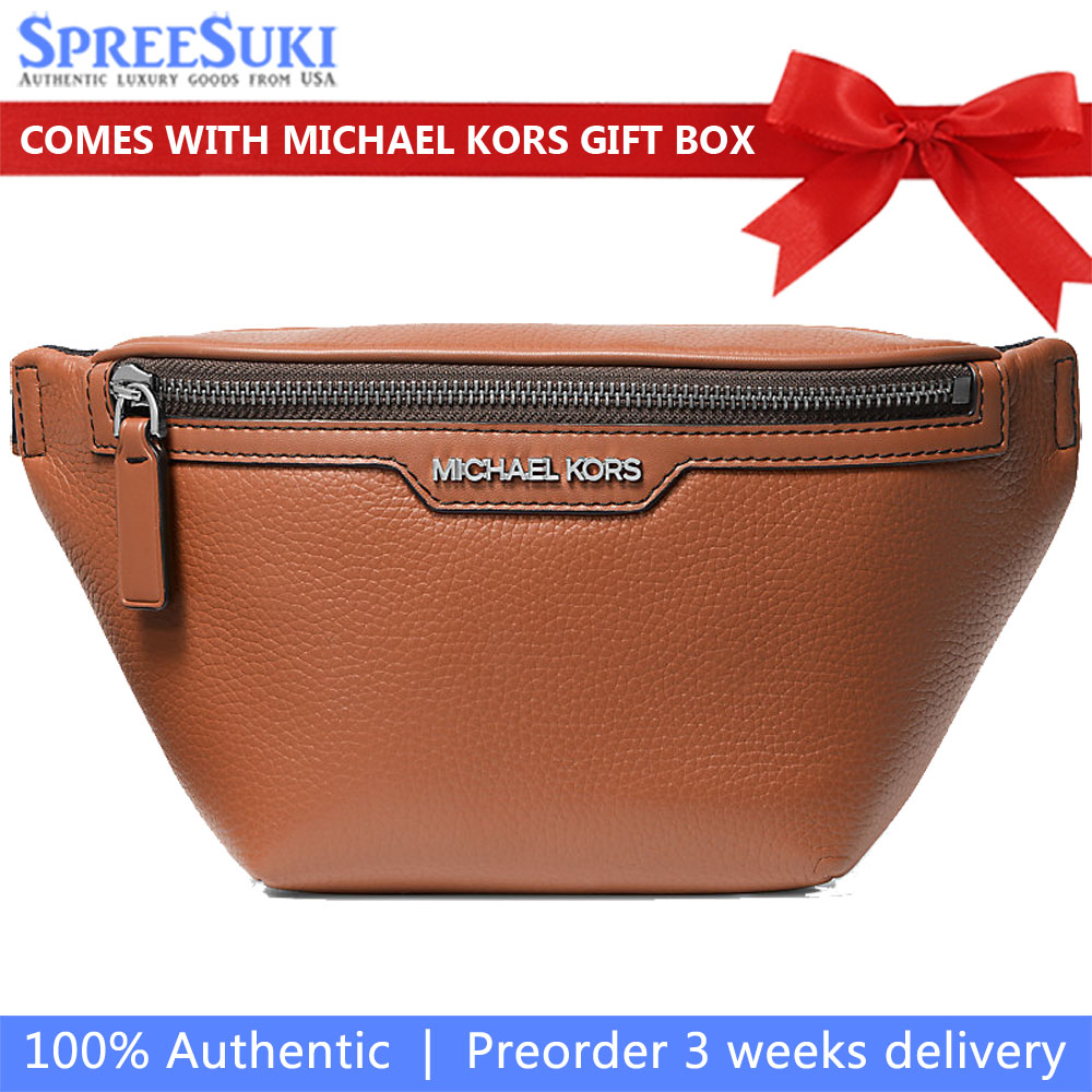 Michael Kors Cooper Small Leather Sling Pack Luggage Brown # 37T4LCOY1L