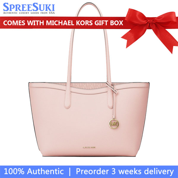 Michael Kors Arden Large Pebbled Leather Tote Bag Powder Blush Blush Pink # 35S6G4XT3L