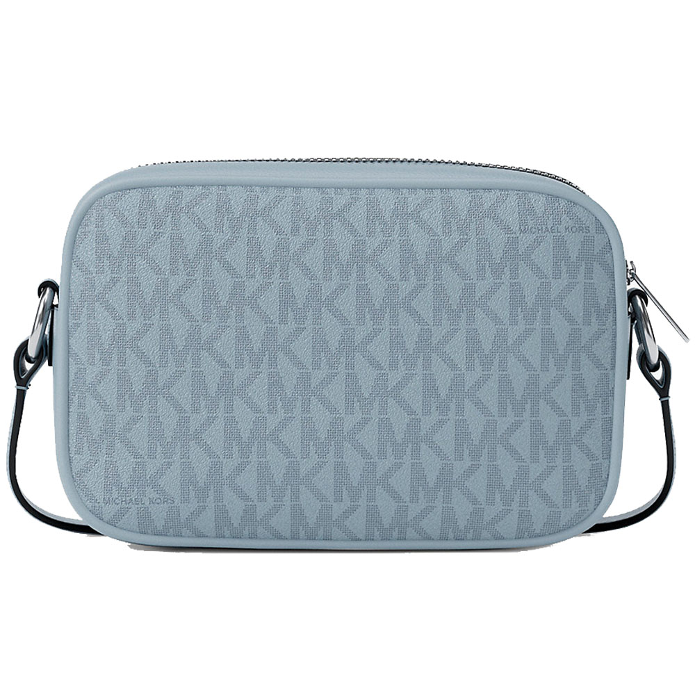 Michael Kors Jet Set Travenuel Small Signature Logo Camera Crossbody Bag Pale Ocean Light blue # 35S6STVC1V