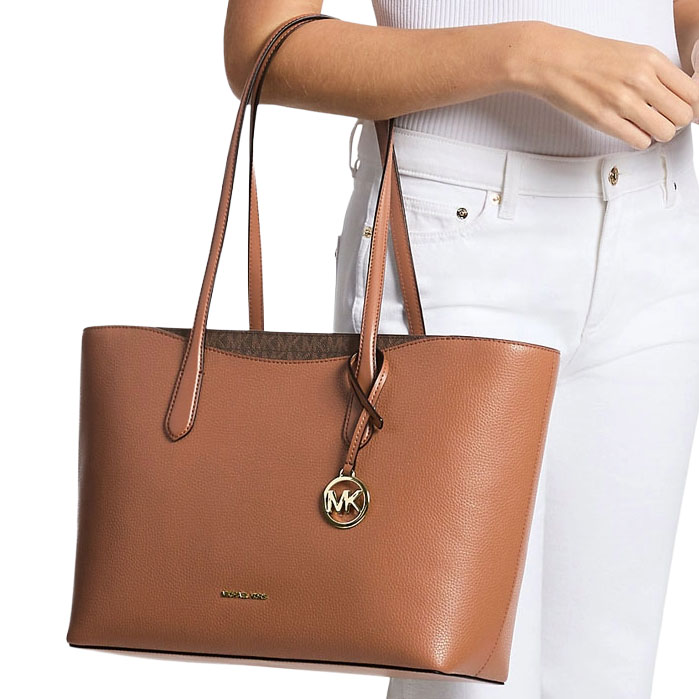 Michael Kors Arden Large Pebbled Leather Tote Bag Brown # 35S6G4XT3L