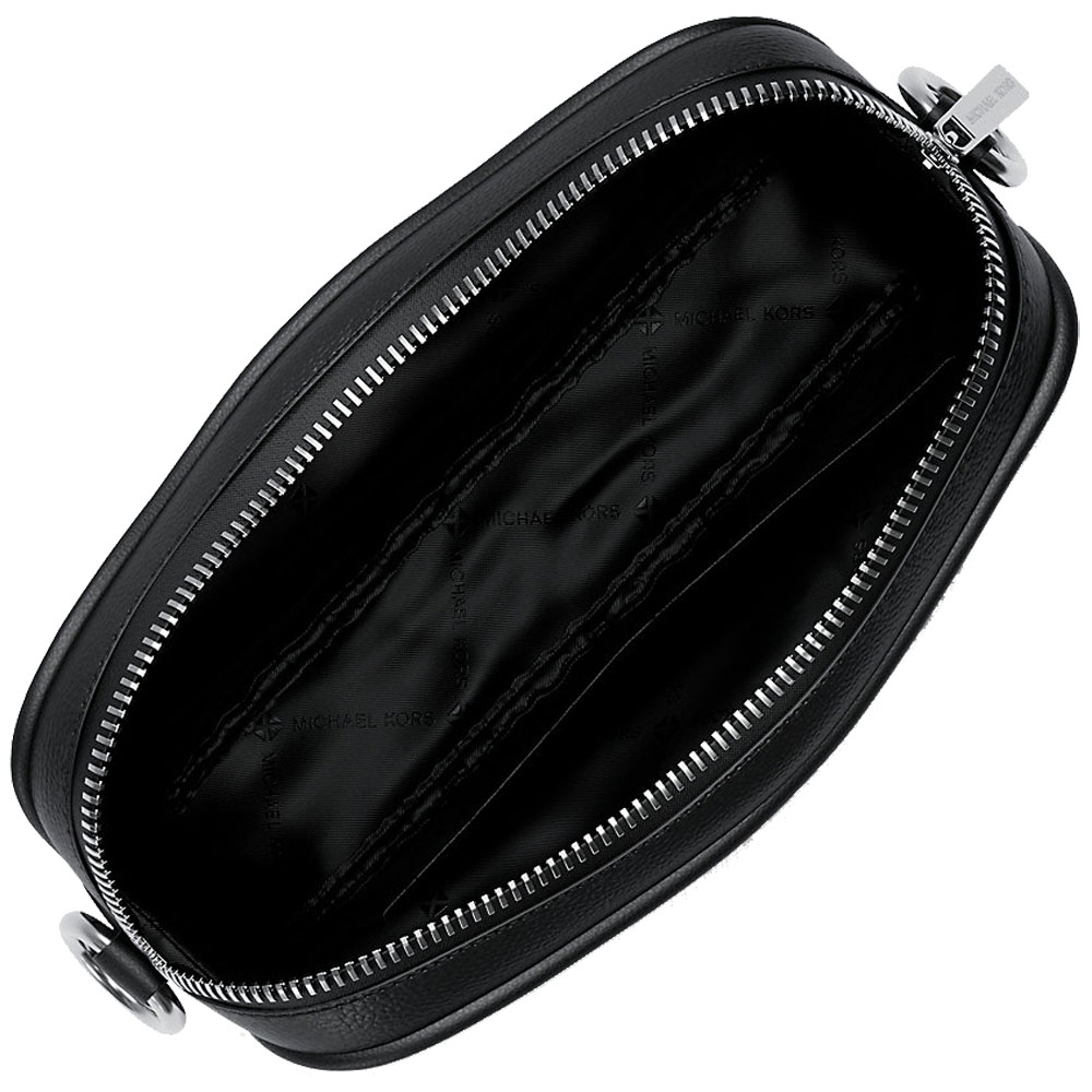 Michael Kors Jet Set Travenuel Small Signature Logo Camera Crossbody Bag Black # 35S6STVC1B