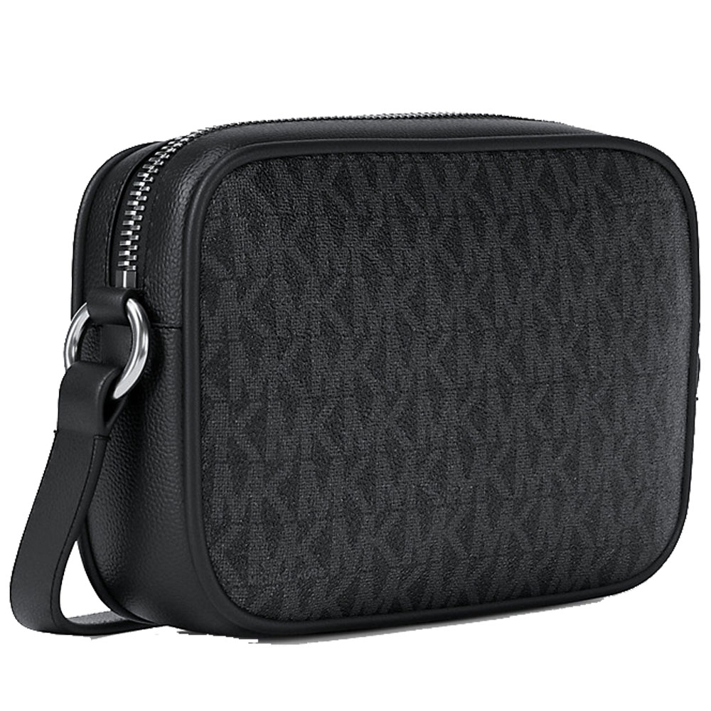 Michael Kors Jet Set Travenuel Small Signature Logo Camera Crossbody Bag Black # 35S6STVC1B