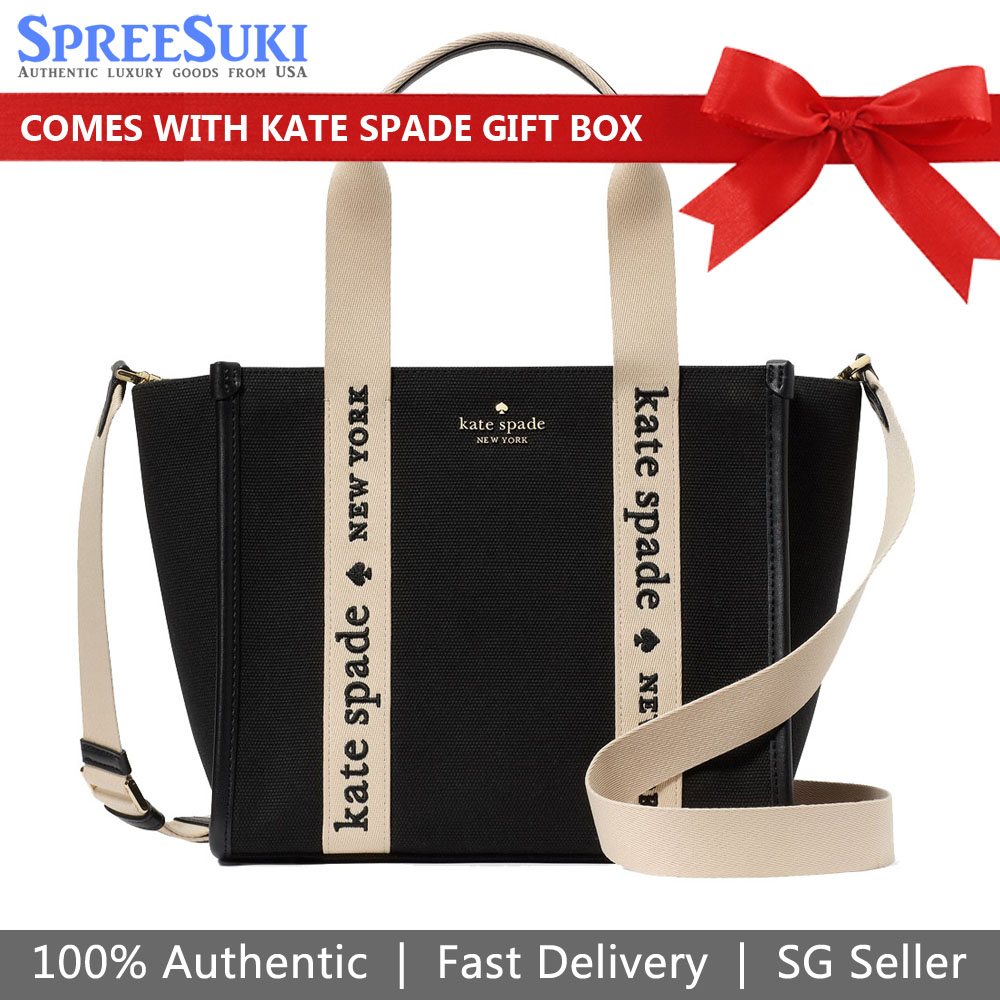 Kate Spade Kip Canvas Small Tote Black # KG767