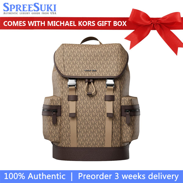 Michael Kors Cooper Logo Backpack Camel Brown # 37U0MCOB6B