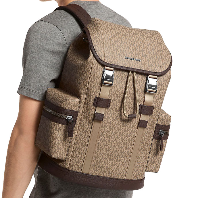 Michael Kors Cooper Logo Backpack Camel Brown # 37U0MCOB6B