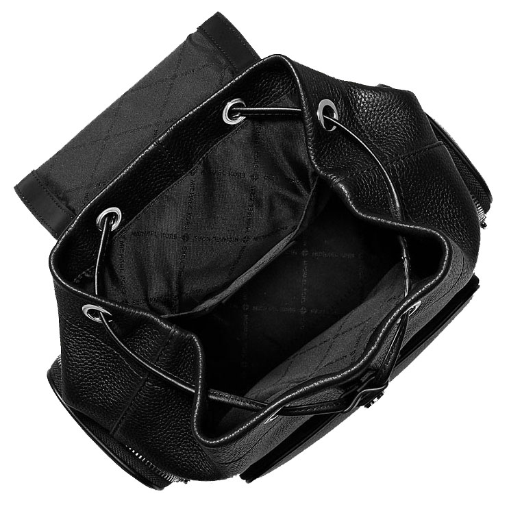 Michael Kors Merritt Small Pebbled Leather Cargo Backpack Black # 35S6S0WB5L