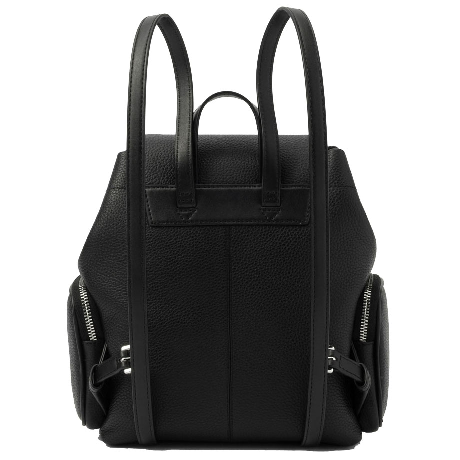 Michael Kors Merritt Small Pebbled Leather Cargo Backpack Black # 35S6S0WB5L